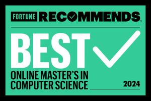 Fortune Recommends best online master's in computer science programs accolade