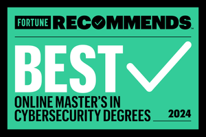 Fortune Recommends Best online master's in cybersecurity accolade
