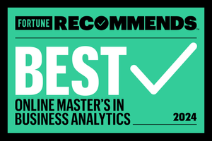 Fortune Recommends Best Online Master's in business analytics programs accolade